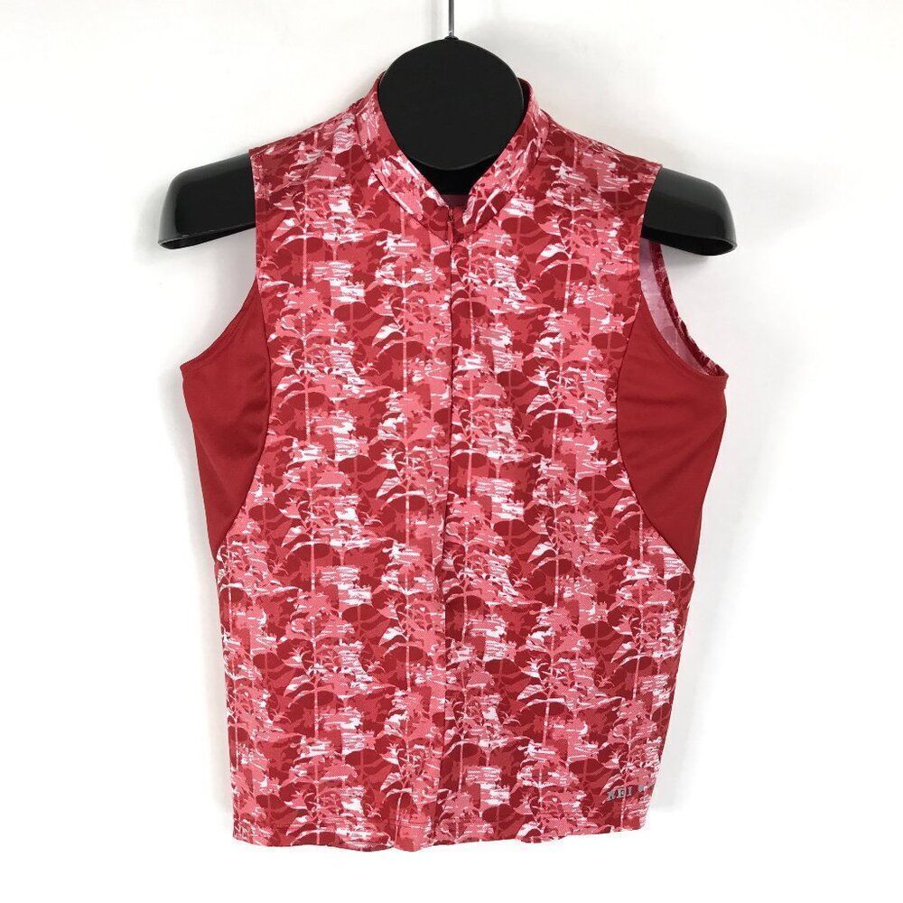 REI 3/4-Zip Cycling Jersey Women's Medium Sleeveless Pockets Stretch Outdoor